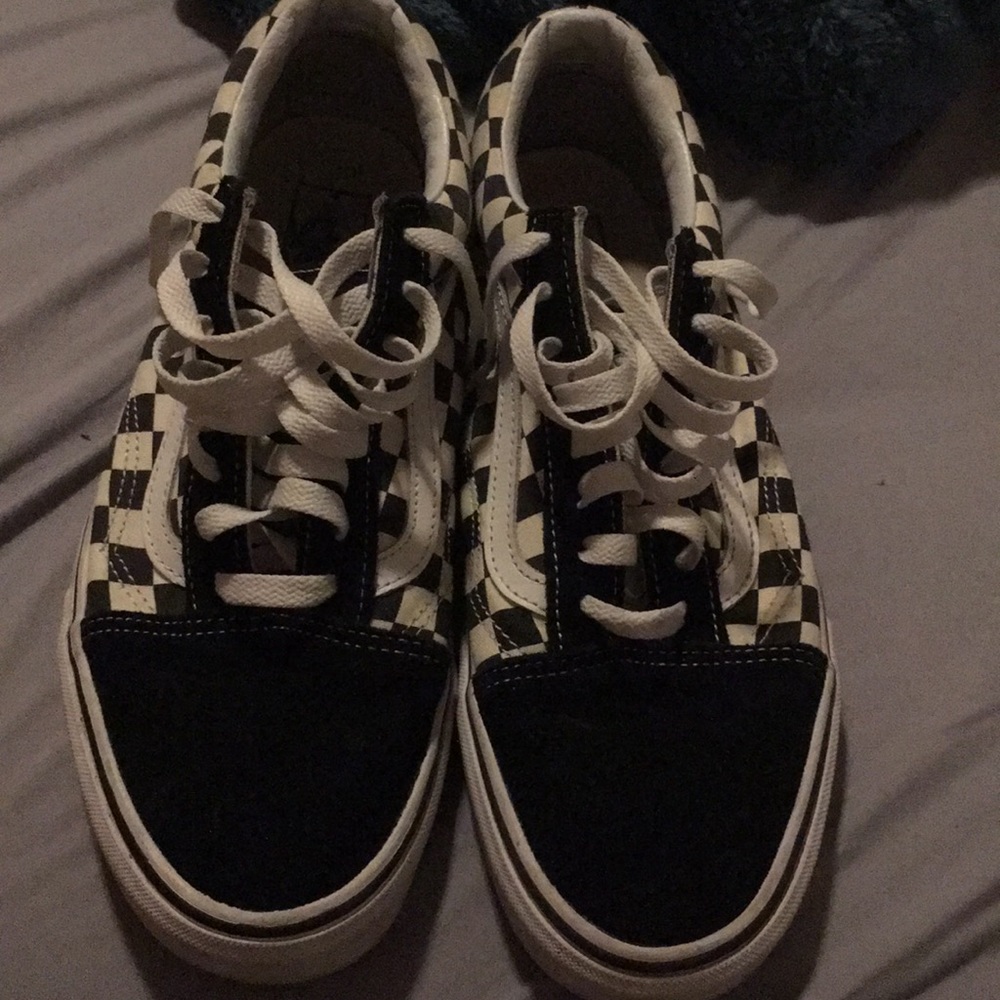 Vans Low Checkerboard White and Black